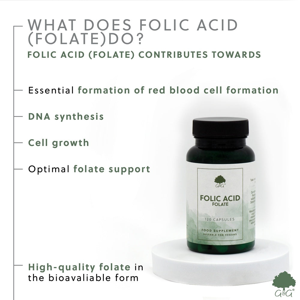 Folic Acid (Folate) - 120 Vegan Capsules