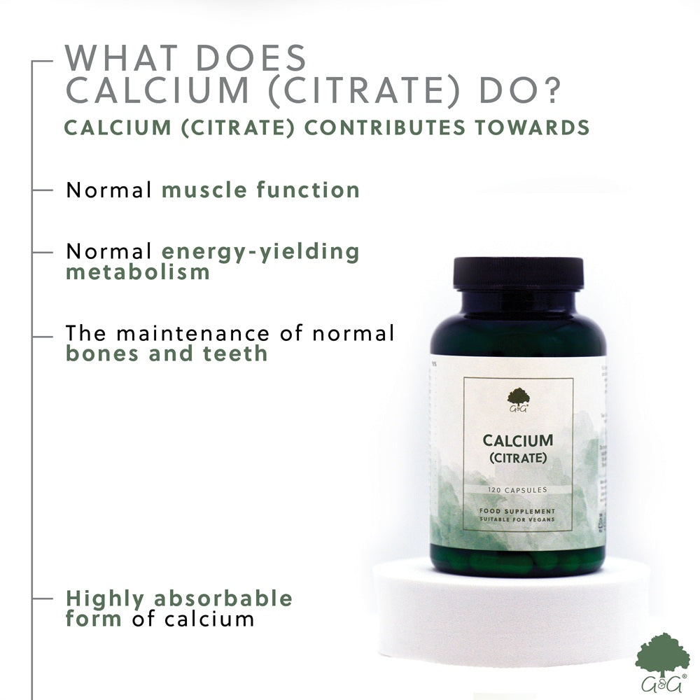 Calcium Citrate 200mg - 120 Vegan Capsules