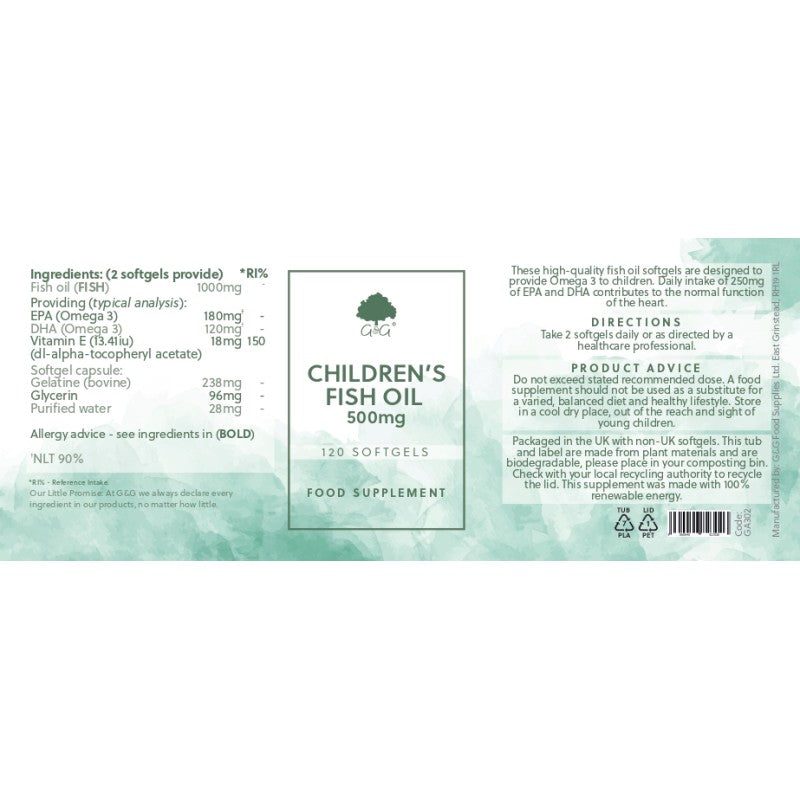 Children's Fish Oil - 500 mg - 120 Softgels