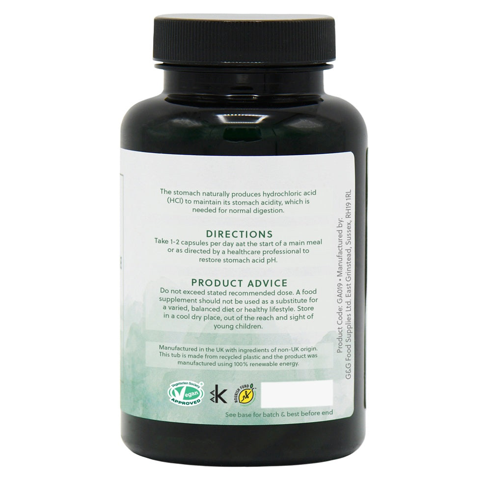 Betaine HCl - 120 Vegan Capsules