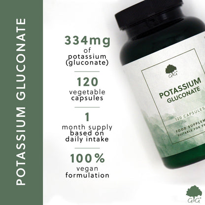 Potassium Gluconate - 120 Vegan Capsules