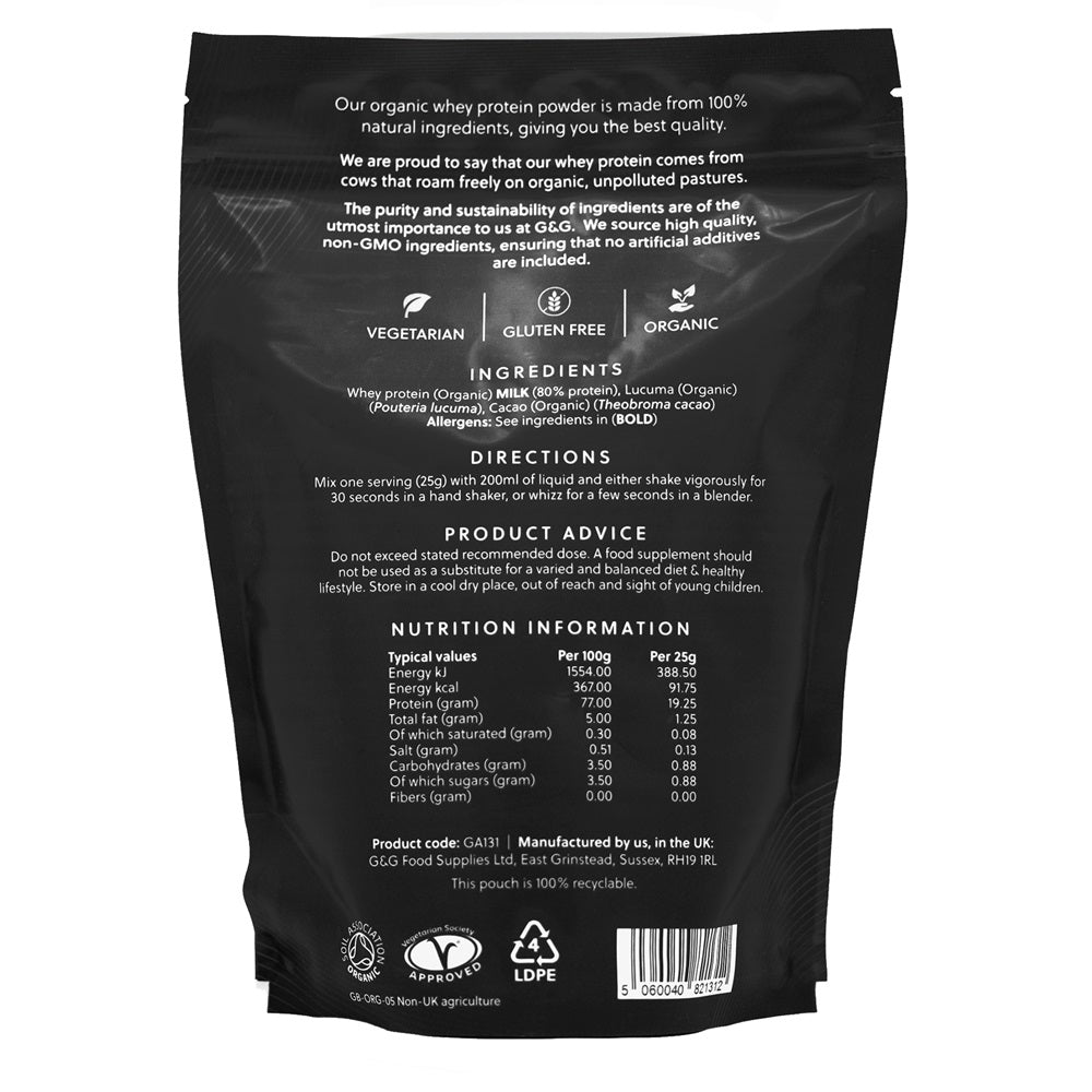 Total Whey - Organic Protein Powder - 500g Chocolate