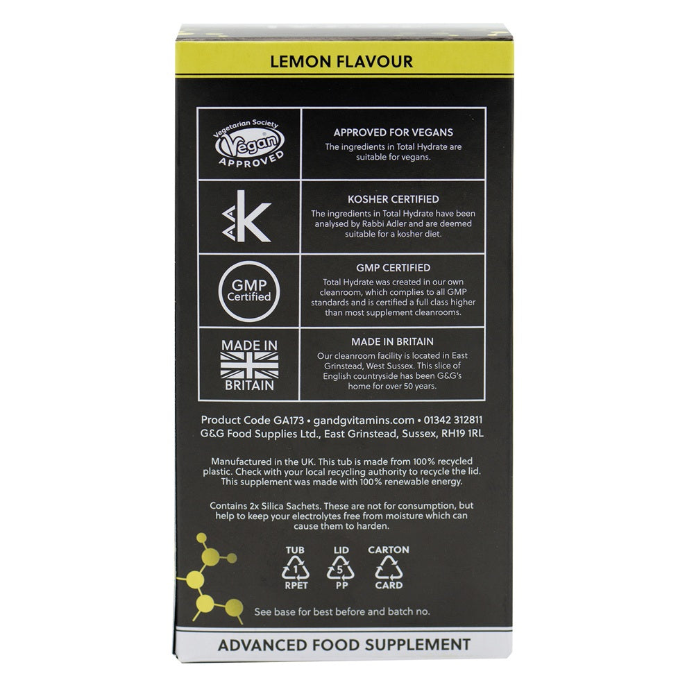 Total Hydrate Lemon - Electrolyte Drink Mix - 150g Powder