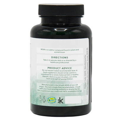 MSM 1000mg - 120 Vegan Capsules