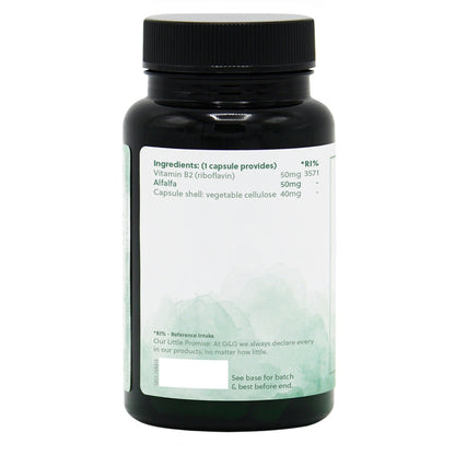 Vitamin B2 Riboflavin 50mg - 120 Vegan Capsules