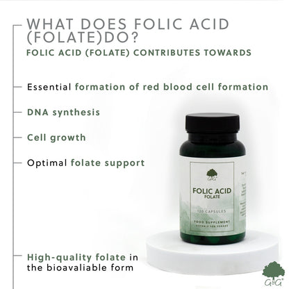 Folic Acid (Folate) - 120 Vegan Capsules