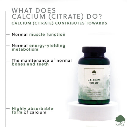 Calcium Citrate 200mg - 120 Vegan Capsules