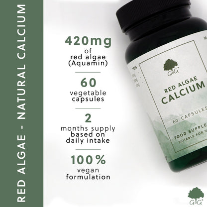 Red Algae - Natural Calcium - 60 Vegan Capsules